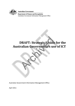 Draft Strategic Vision for the Australian Government`s use of ICT