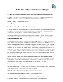 FAQ: PYB 2017 &ndash; Cal Ripken All