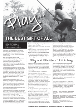 Play, the Best Gift of All - Network of Community Activities