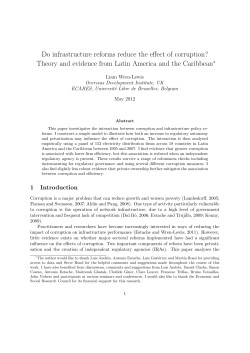 Do infrastructure reforms reduce the effect of corruption? Theory and