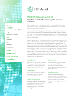 Markit Corporate Actions