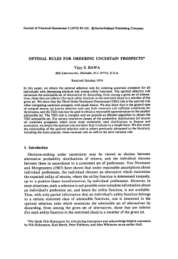 OPTIMAL, RULES FOR ORDERING UNCERTAIN