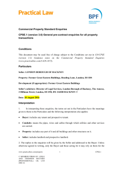 CPSE.1 (version 3.5) General pre-contract