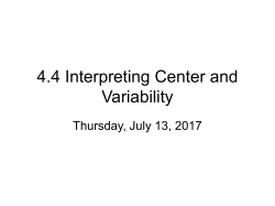 4.4 Interpreting Center and Variability