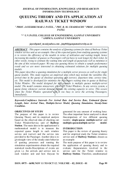queuing theory and its application at railway ticket