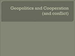 Geopolitics and Conflict