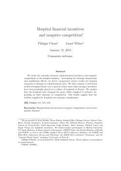 Hospital financial incentives and nonprice