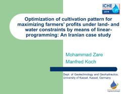 and water constraints by means of linear-programming