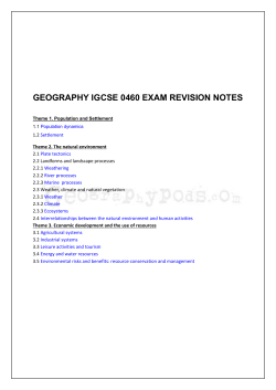 revision notes for entire igcse geography course
