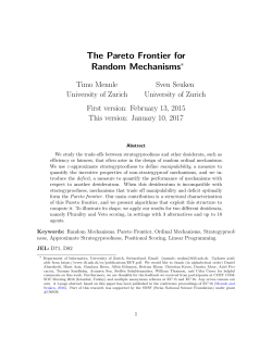 The Pareto Frontier for Random Mechanisms