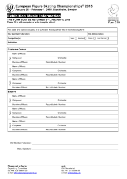 Entry Form for Competitors