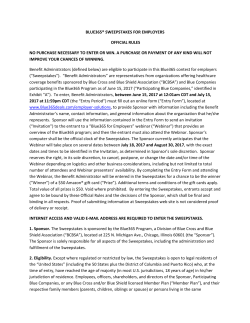 blue365&reg; sweepstakes for employers official rules no purchase