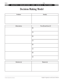 Decision Making and Problem Solution Model