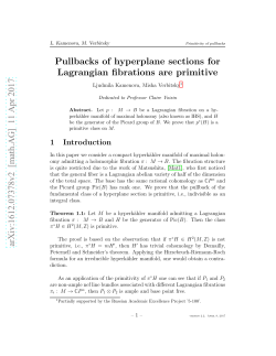 Pullbacks of hyperplane sections for Lagrangian fibrations are