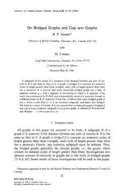 On Bridged Graphs and Cop-win Graphs