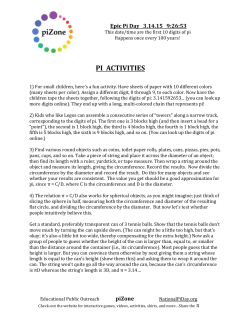 clicking here for a special Pi Activities