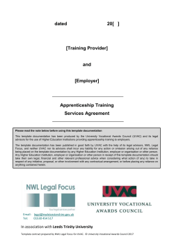 Employer Contract Template - University Vocational Awards Council