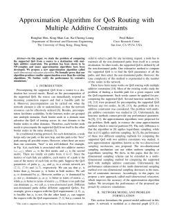 Approximation Algorithm for QoS Routing with Multiple Additive