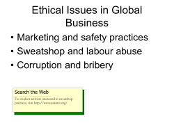 Ethical Issues in Global Business