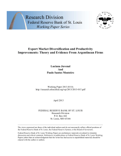 Export Market Diversification and Productivity Improvements: Theory