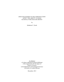 DOES ENGAGEMENT IN SELF-PRESENTATION AFFECT THE