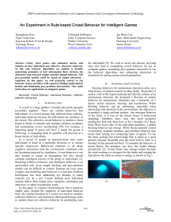 An Experiment in Rule-Based Crowd Behavior for Intelligent Games