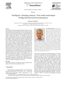 “Intelligent” reforming catalysts: Trace noble metal