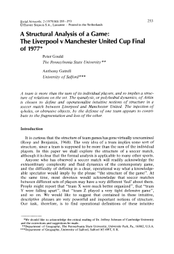 A Structural Analysis of a Game: The Liverpool v Manchester United
