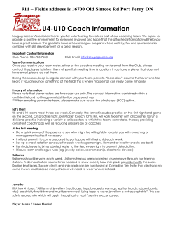 Stress Free Soccer Coaching