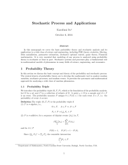 Stochastic Process and Applications