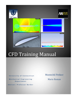 CFD Training Manual - UCONN School of Engineering