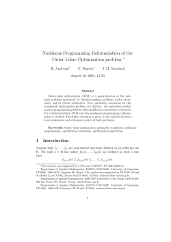 Nonlinear-Programming Reformulation of the - Imecc