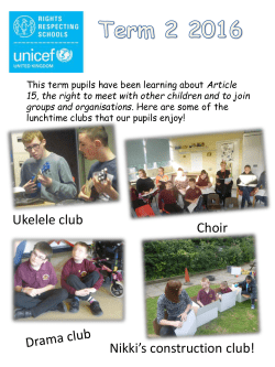 RRSA Term 2 2016 report - Foreland Fields School