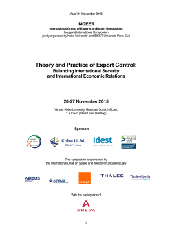 Theory and Practice of Export Control: