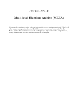 Multi-level Elections Archive (MLEA)