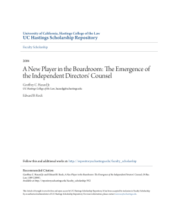 A New Player in the Boardroom: The Emergence of the Independent