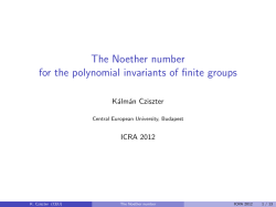 The Noether number for the polynomial invariants of finite groups