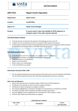 Job Description - Repair Centre Operative
