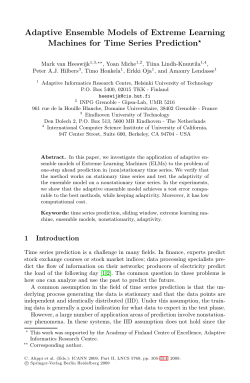 Adaptive Ensemble Models of Extreme Learning