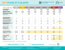 LA Care Covered 2017 Plans at Glance