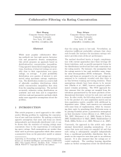 Collaborative Filtering via Rating Concentration