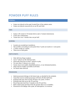 POWDER PUFF RULES