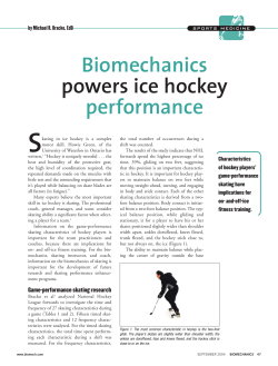 Biomechanics powers ice hockey performance