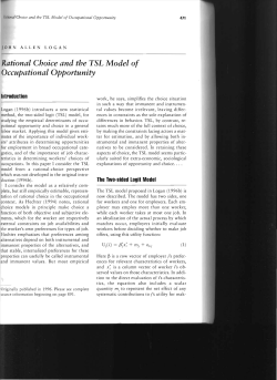 Rational Choice and the TSL Model of