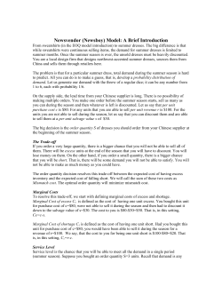 Newsvendor Model