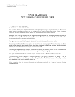 Power of Attorney - Thoroughbred Title Services