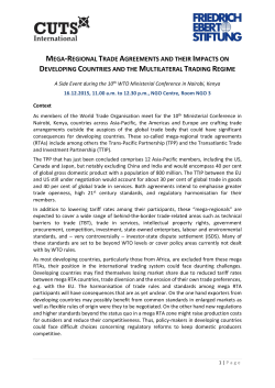 mega-regional trade agreements and their impacts on developing