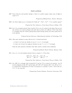 Junior problems J307. Prove that for each positive integer n there is