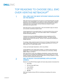 Top Reasons to Choose Dell EMC Over Veritas NetBackup