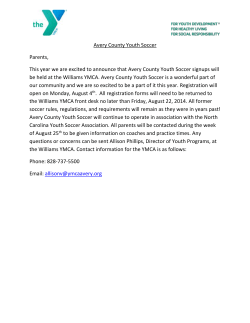 Avery County Youth Soccer - The Williams YMCA of Avery County